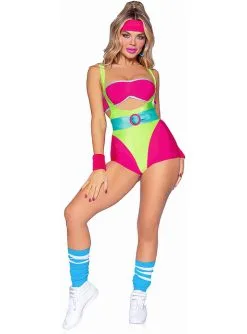80er Jahre Aerobic Kostüm Für Damen