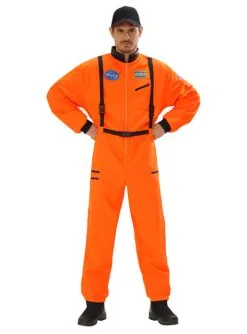 Astronauten Kostüm Orange Für Herren