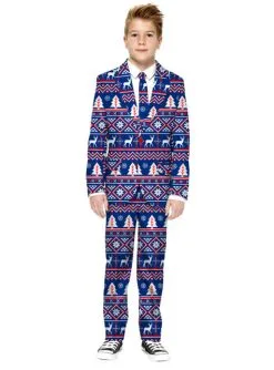 Blau Weihnachtsanzug Für Kinder - Suitmeister