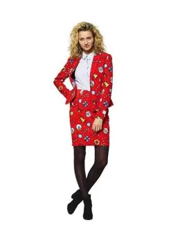 "Dashing Decorator" Weihnachtsanzug Rot Für Damen - Opposuits