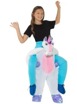 Huckepack Kostüm Einhorn Weiß Für Kinder
