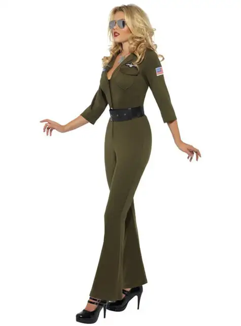 Flieger Kostüm Top Gun Für Damen – Bild 3