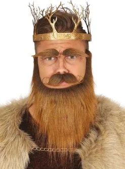 Gold-metallische Krone König Auf Dem Thron Für Erwachsene