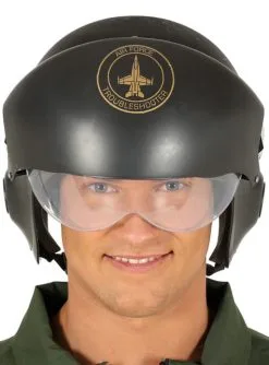 Jagdflieger Helm Grün Für Erwachsene