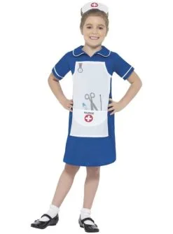 Krankenschwester Kostüm Blau Für Mädchen