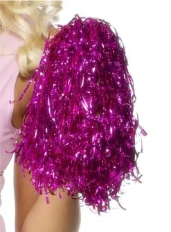 Pompons Metallic Rosa