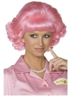 Frenchy Grease Perücke Rosa