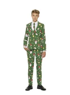 "Santababe" Weihnachtsanzug Grün Für Jugendliche - Opposuits