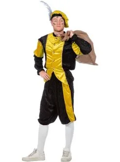 Schwarzer Peter Piet Nikolaushelfer Gelbes Kostüm Für Herren