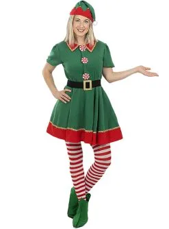 Weihnachtselfen Kostüm Für Damen In Großer Größe